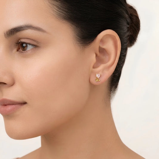 Blush Bloom Studs by Feydoraa